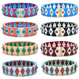 Lucky Eye Braided Colorful Eye Bracelet Enamel Tile Bracelet For Women Girl