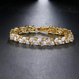 Unique Rose Charm Crystal Bracelet for Women