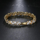 Unique Rose Charm Crystal Bracelet for Women