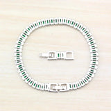 Mark Green CZ Charm Bracelet Bangle Adjustable Length 18+2 CM 6 Colors