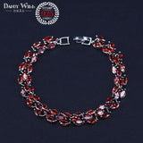 Leaf Shape CZ Crystal Stone Wedding Bracelets & Bangle For Brides