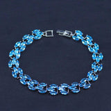 Leaf Shape CZ Crystal Stone Wedding Bracelets & Bangle For Brides