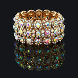 Vintage Metal Crystal Wedding Bangles Men Women Jewelry