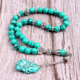 8mm Stone Beads Round 33 Prayer Beads Bracelet Islamic Tasbih Rosary
