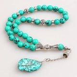 8mm Stone Beads Round 33 Prayer Beads Bracelet Islamic Tasbih Rosary