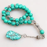 8mm Stone Beads Round 33 Prayer Beads Bracelet Islamic Tasbih Rosary
