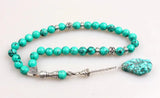 8mm Stone Beads Round 33 Prayer Beads Bracelet Islamic Tasbih Rosary
