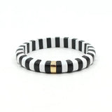 Boho Ethnic Enamel Bangle Set Charm Macaron Colorblock Stacked Bangle