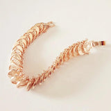 Bracelet 585 Rose Women Jewelry 20 CM Long Hand Catenary Link Wide Bracelets