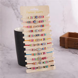 12Pcs Evil Eye Animal Beaded Bracelet Set for Women Girls Child Gift