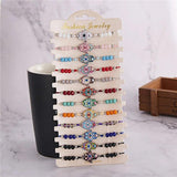 12Pcs Evil Eye Animal Beaded Bracelet Set for Women Girls Child Gift