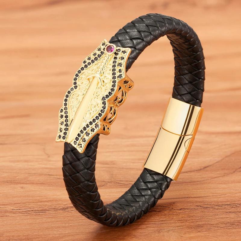 Neo-gothic Sword Accessory Stainless Steel Men's Bracelet