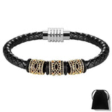 Steel/Black/Rose Geometric Bracelet Men Women Retro Jewelry