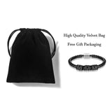 Steel/Black/Rose Geometric Bracelet Men Women Retro Jewelry