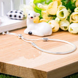 5Pcs Silver Plated Adjustable Charm Bracelets for Women