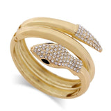 Snake Cuff Bangle CZ Diamonds Bracelet