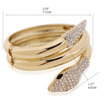 Snake Cuff Bangle CZ Diamonds Bracelet