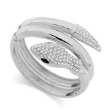 Snake Cuff Bangle CZ Diamonds Bracelet