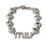 Punk Miuu Rhinestone Bracelet for Women