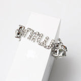 Punk Miuu Rhinestone Bracelet for Women