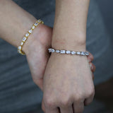 Silver Geometric CZ Paved Wedding Choker Necklace for Women