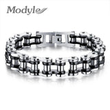 316L Stainless Steel Mens Bike Chain Link Bracelet