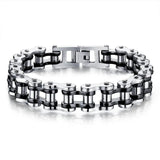 316L Stainless Steel Mens Bike Chain Link Bracelet