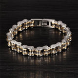 316L Stainless Steel Mens Bike Chain Link Bracelet