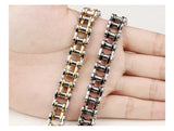 316L Stainless Steel Mens Bike Chain Link Bracelet