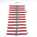 Christian Glass Bead Bracelet Crystal Religious Adjustable