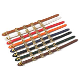 Stainless Steel Snake Style Leather Bangle for Women