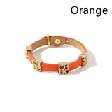 Stainless Steel Snake Style Leather Bangle for Women