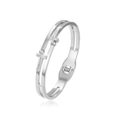 Stainless Steel Double T Bracelet for Women