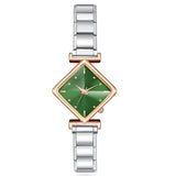 Square Colour Watch Stainless Steel Bangle for Women