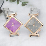 Square Colour Watch Stainless Steel Bangle for Women