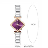 Square Colour Watch Stainless Steel Bangle for Women