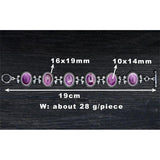 Natural Stone Amethysts Women Bracelet Silver Plated Purple Jewelry