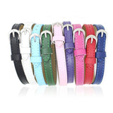 10pcs Leather Wristband for 8mm Charms/Letters, 8mm Width 210mm Length