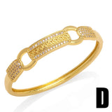 Retro Personality Full Diamond Closed Bracelet