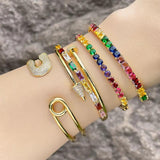 High-end Geometric Zircon Bracelet