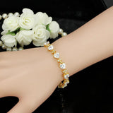 CWWZircons Noble Heart Shape CZ Stones Light Yellow Women Bracelet