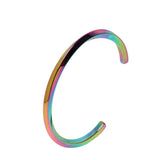 Stainless Steel C Bangle Bracelet Twisted Cuff for Women Men