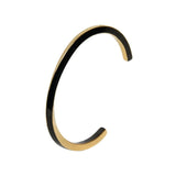 Stainless Steel C Bangle Bracelet Twisted Cuff for Women Men