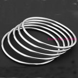 Silver Bling Jewelry Stylish Round Womens Bangle Bracelet Set