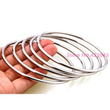 Silver Bling Jewelry Stylish Round Womens Bangle Bracelet Set