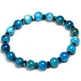 8mm Apatite Hematite Beads Bracelet for Women Men