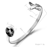 Personalized Stainless Steel Airplane Bracelet for Women