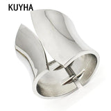 316L Stainless Steel Punk Cuff Bangle Bracelet Jewelry