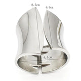 316L Stainless Steel Punk Cuff Bangle Bracelet Jewelry