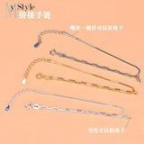 925 Silver Needle Support Bracelet with Cross Chain